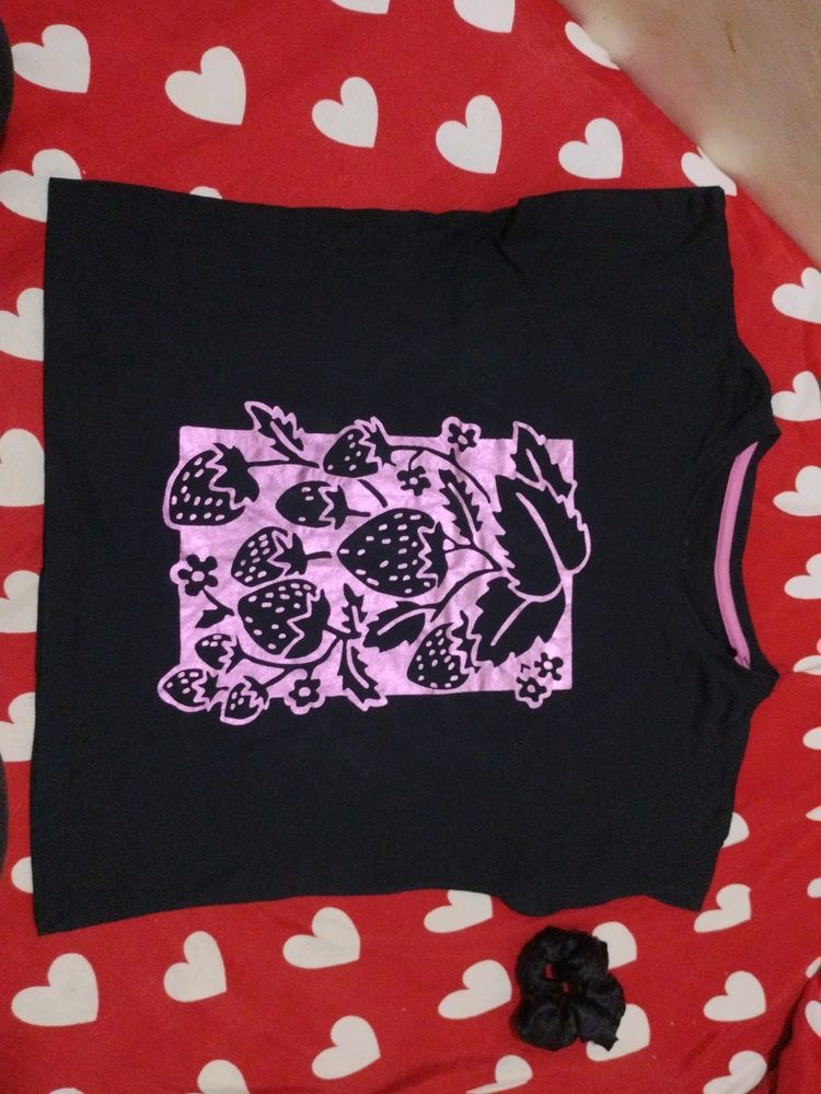 Strawberry Shinning Zudio Tshirt