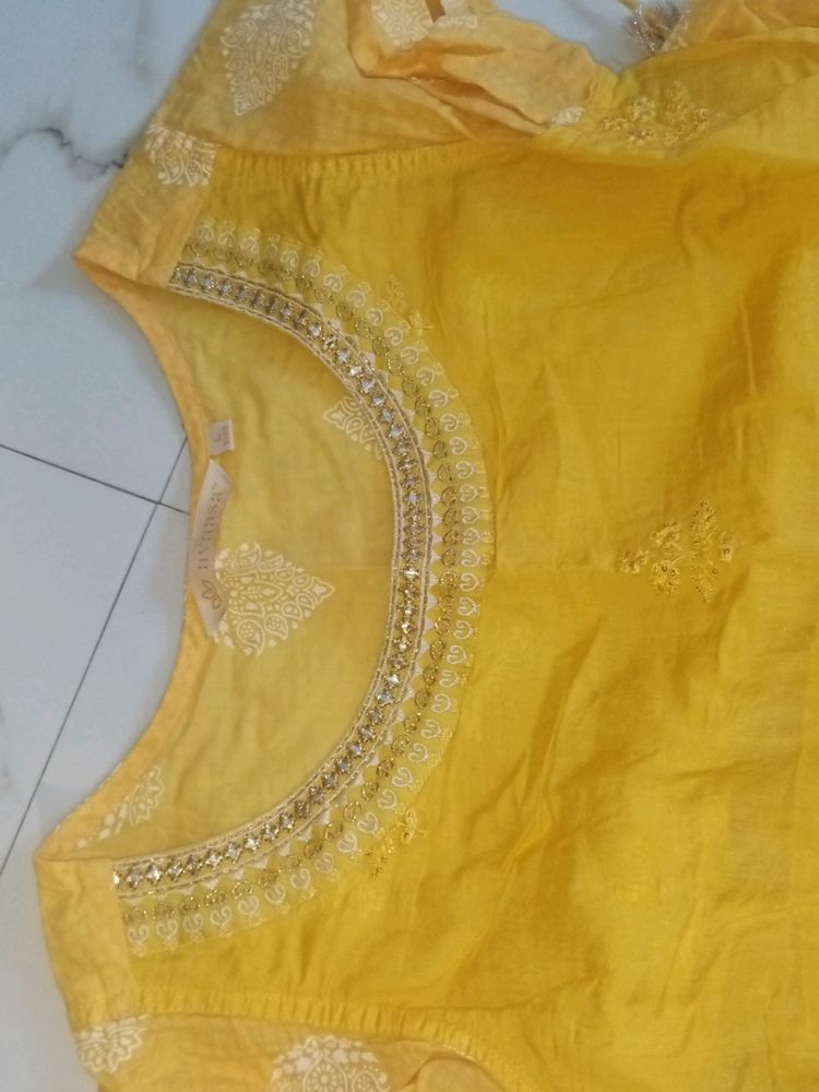 Yellow Long Kurti