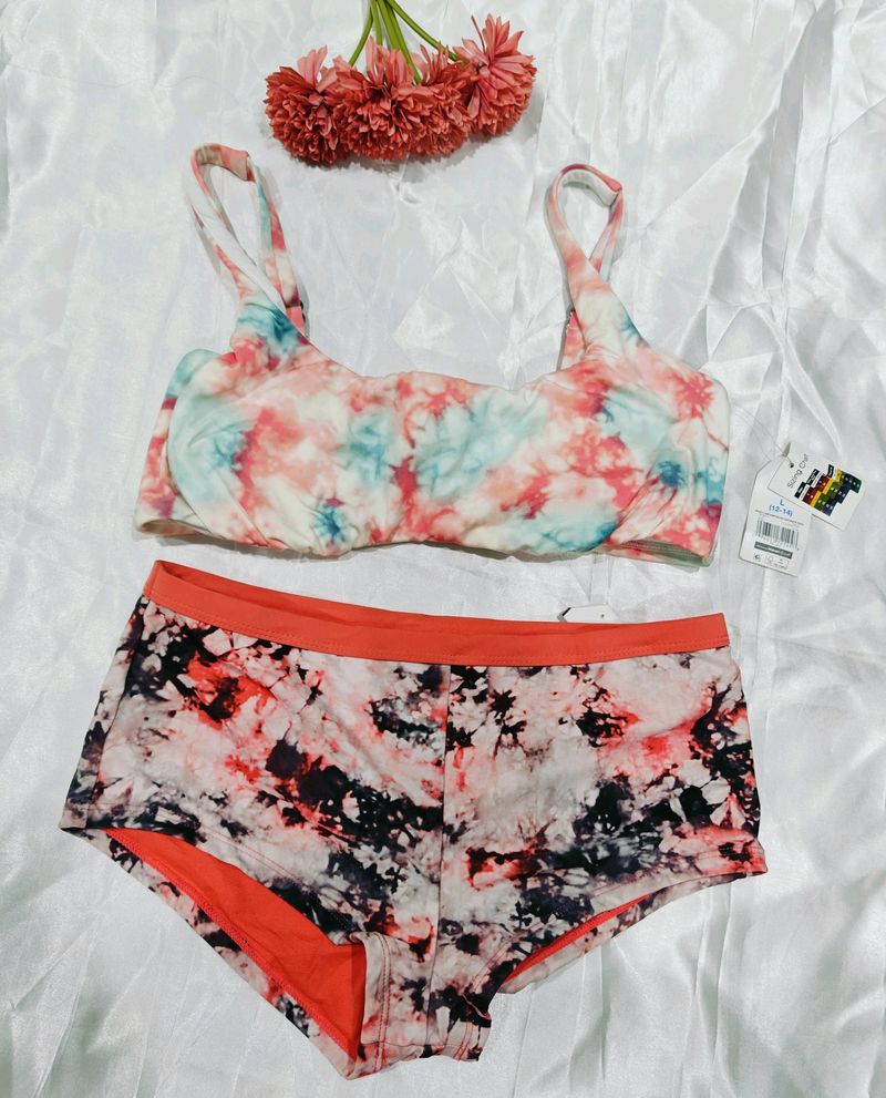 Imported Tie Die Bra Set