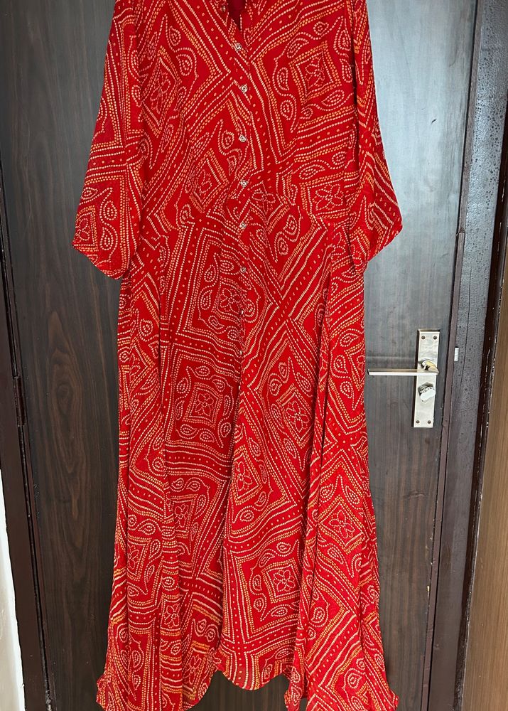 Bandhani Gown