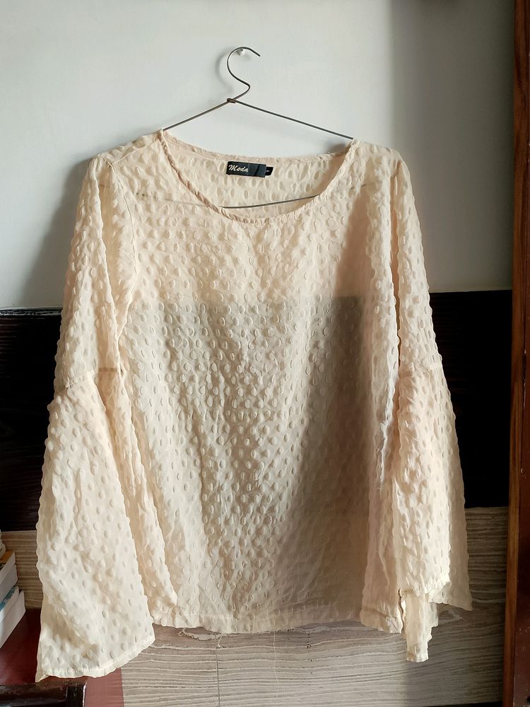 Beautiful Ruffle Sleeves Top.