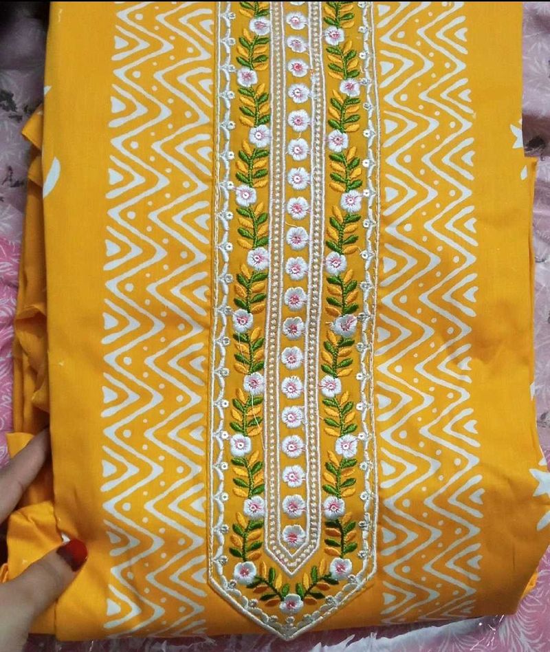 Unstich Haldi Cotton suit