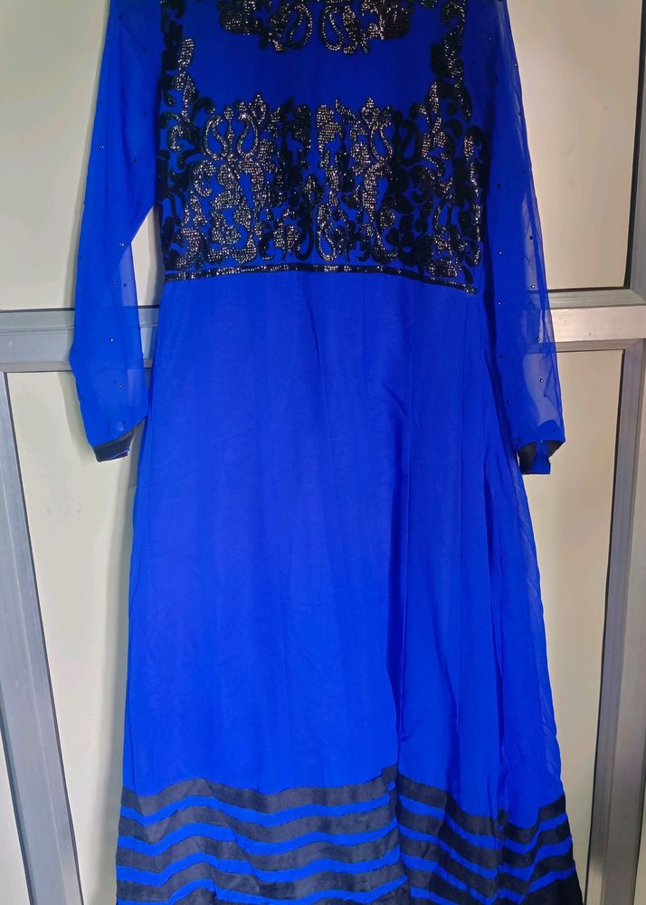 Blue Party Wear anarkali