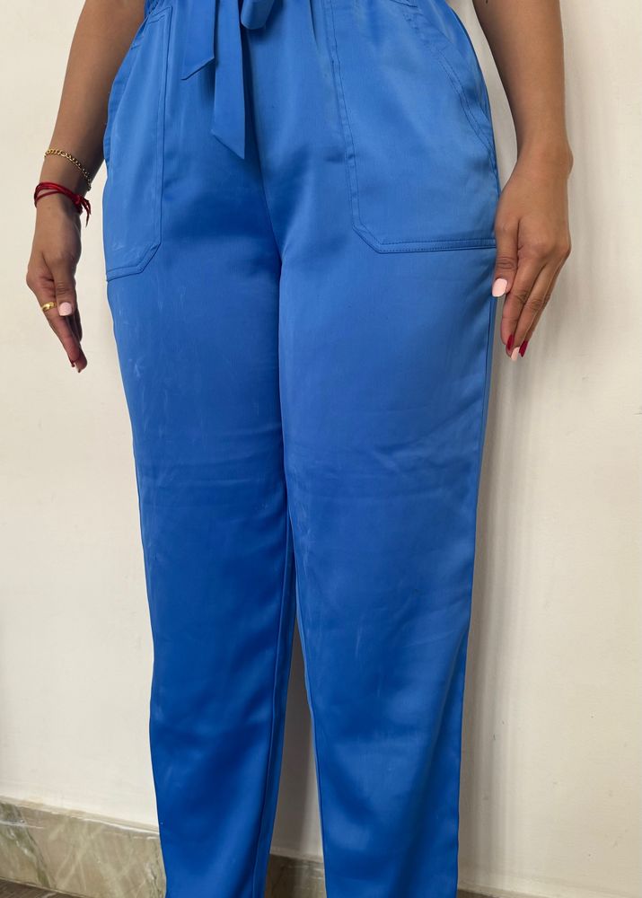 Zara Electric Blue Drawstring Trousers