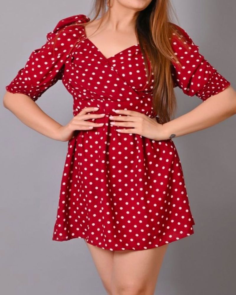 Stylishly Pretty PolkaDot Dress