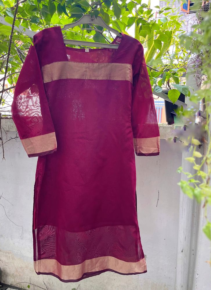 Maroon ethnic Kurta