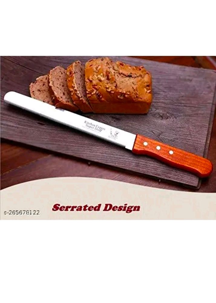 Bread Cutting Knife With Sharp Stainless Steel Sli