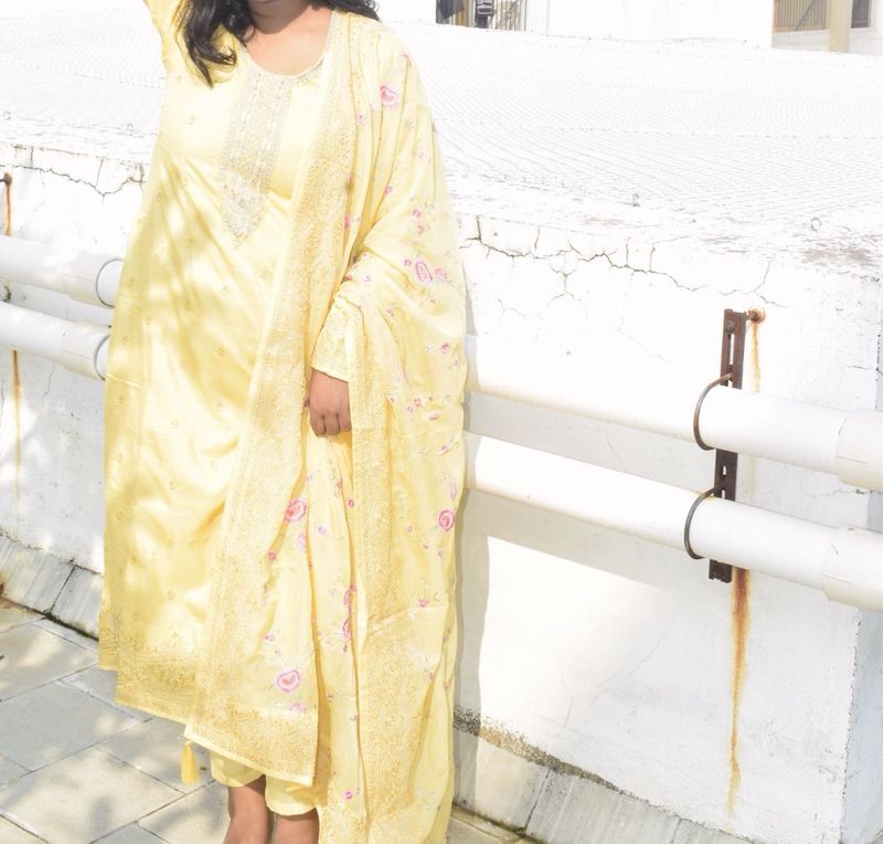 Yellow Kurti Set For Women