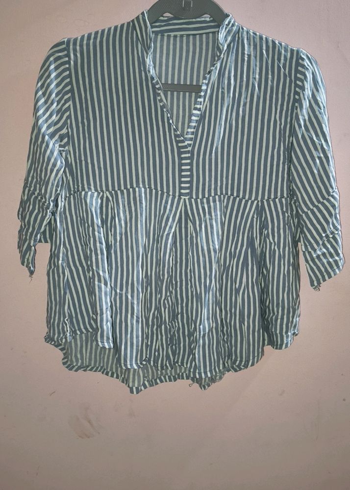 Blue & White Stripes Shirt