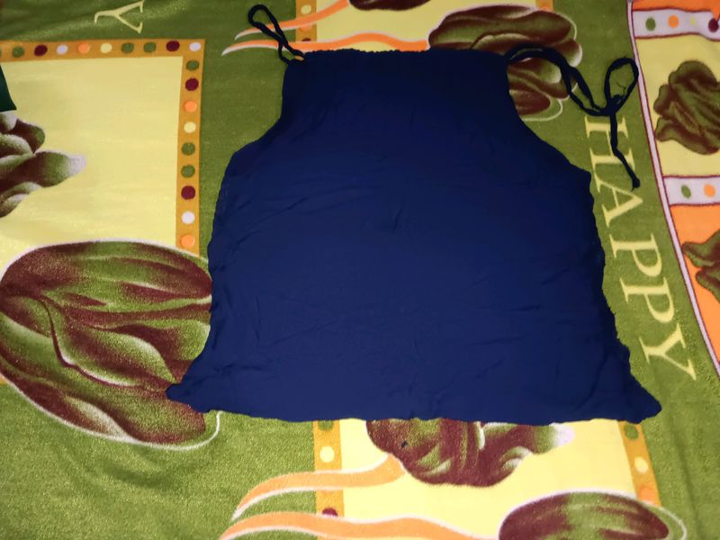 Blue Helter Neck Top