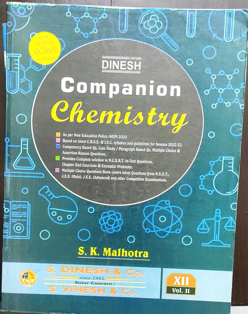 Dinesh Companion Chemistry XII both Volume 1 and 2