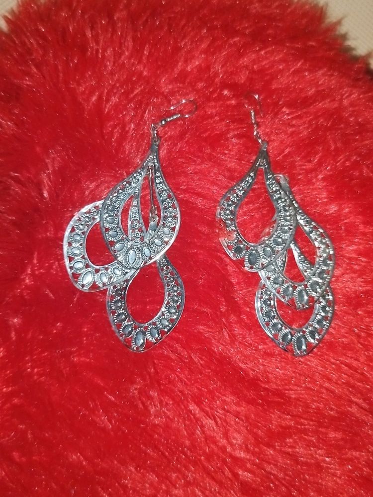 Long Silver Earrings