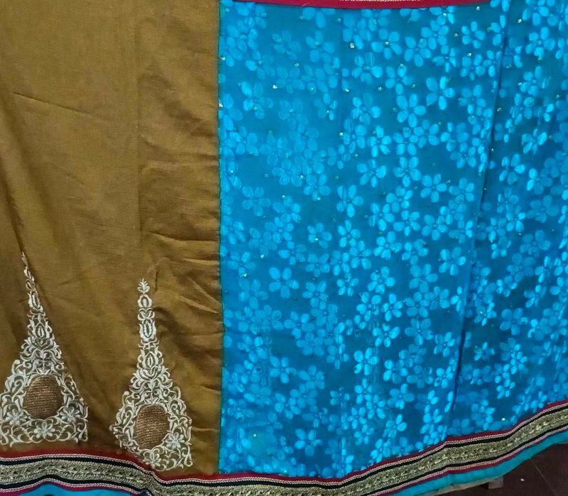 Half And Halfsaree With Blouse