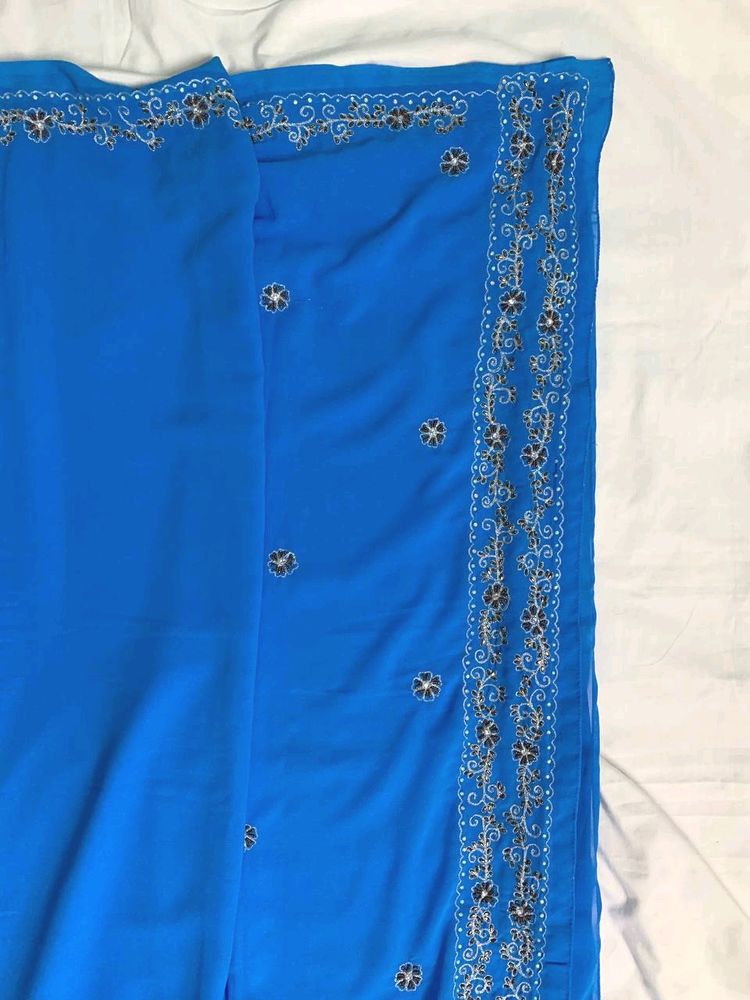 Sky Blue Saree