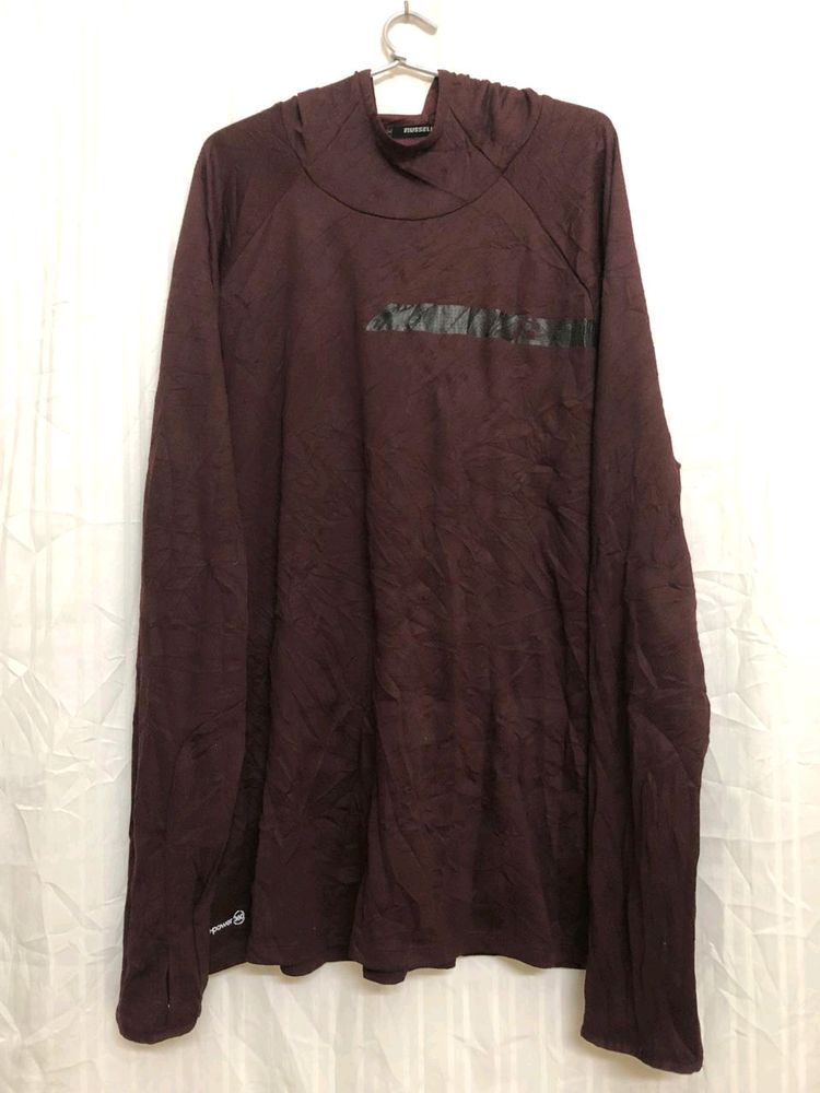 Russell Long Sleeve Maroon Hoodie