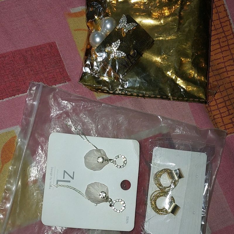 Korean Earrings Set Of 3