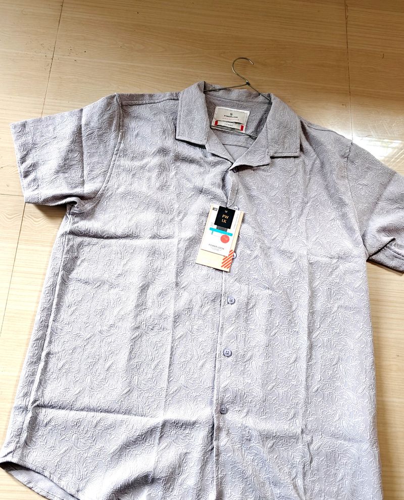 Powerlook Grey Designer Shirt