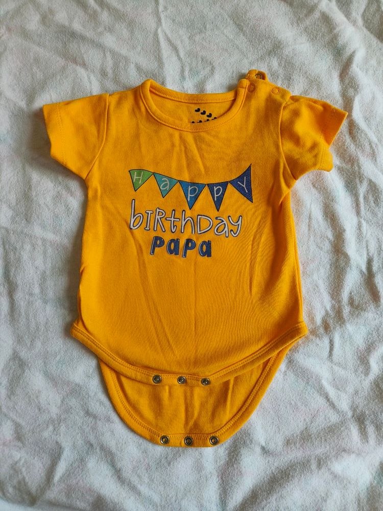 Happy Birthday Papa Onesie (0-3M)