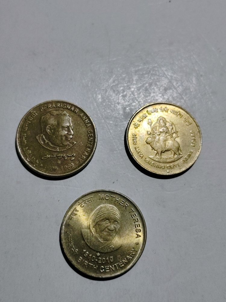 3 Indian Coins With Picture