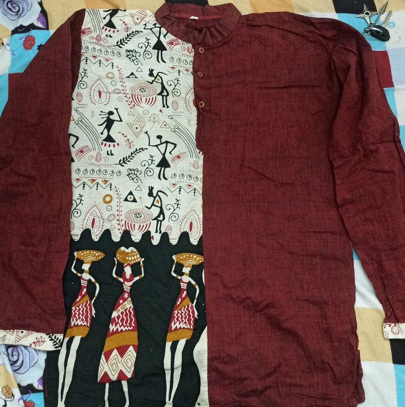 Short Printed Kurta from Shantiniketan