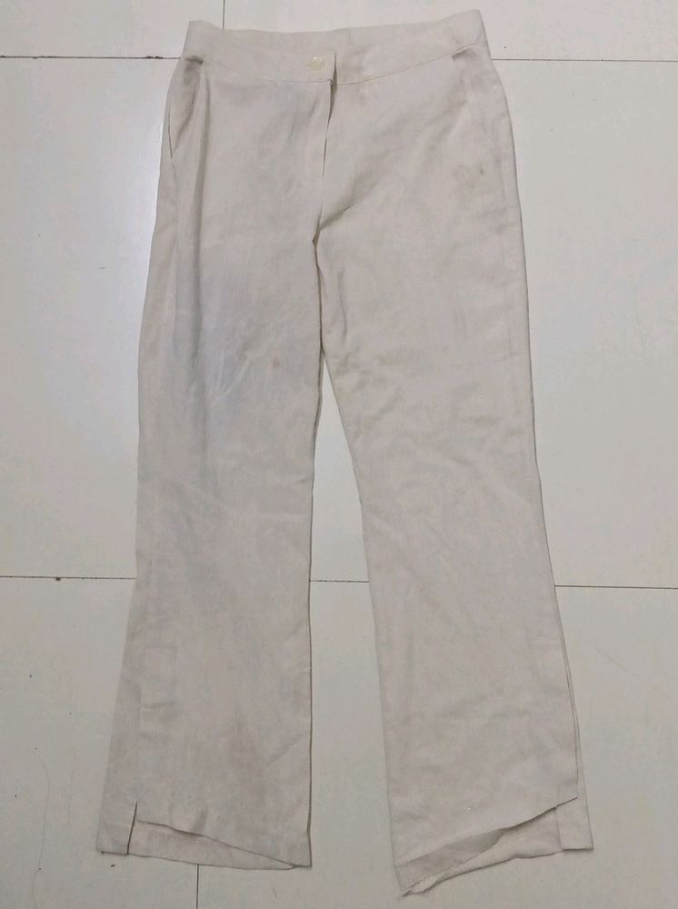 Linen Pants With Slit