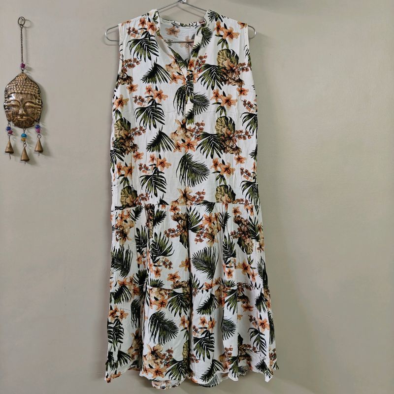 Tropical  Midi Dress