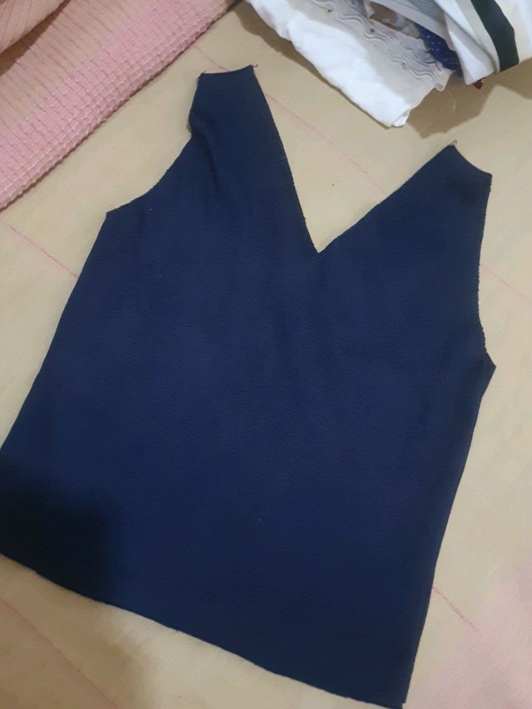 Sleeveless Top V Neckline