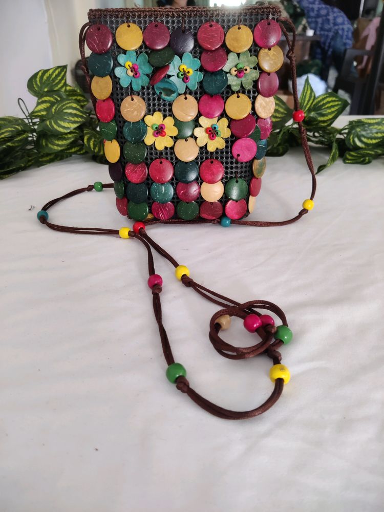 Multicolour Beads Sling Bag (Women)