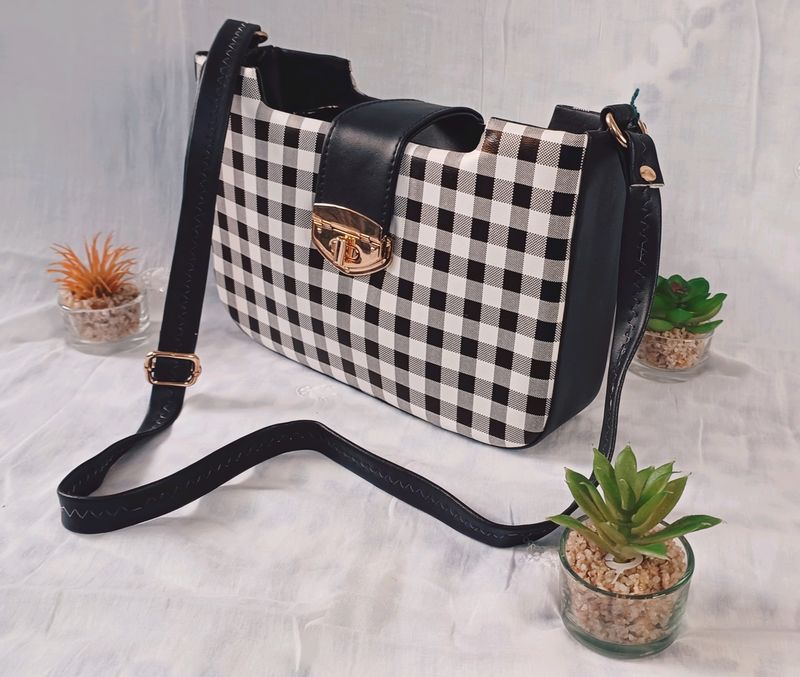 Slingbag Black & White Chess Pattern