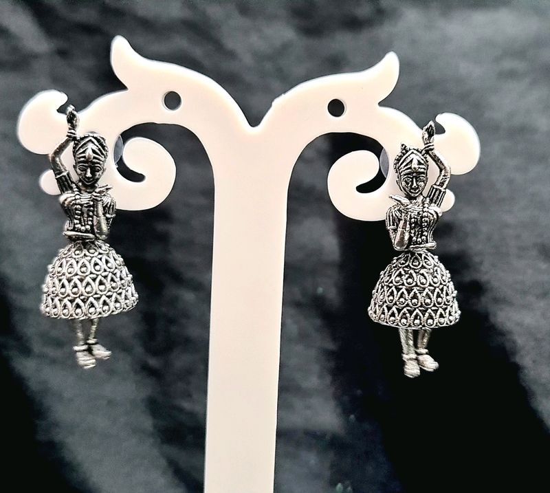 Pack Of 3 Oxidized Jhumka