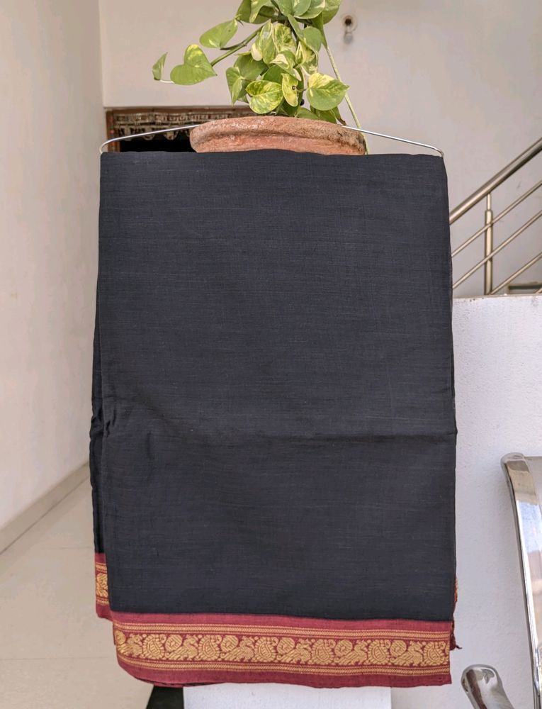 Black Cotton saree