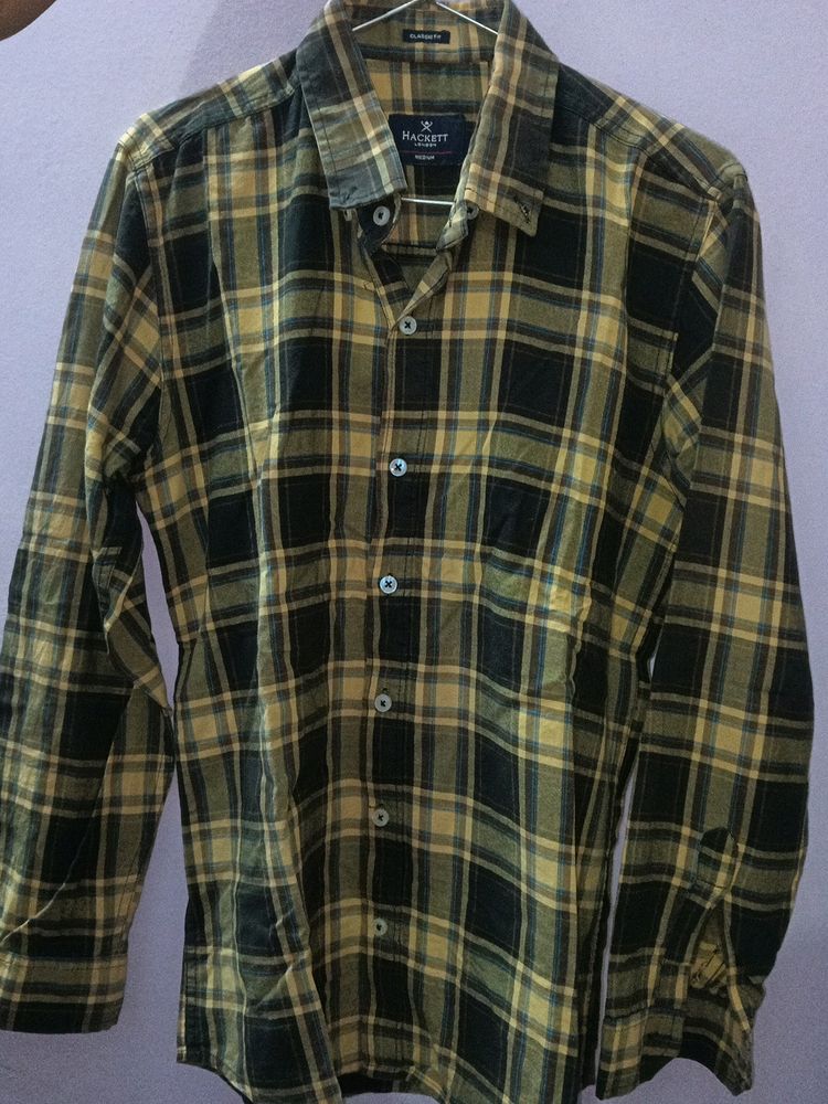 Yellow Black Check Shirt