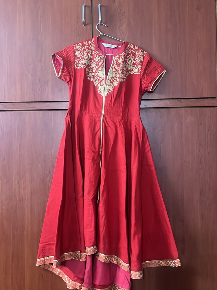 Red Kurta With Dupatta