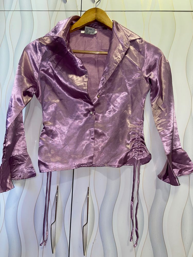 Lavender Satin Shrug