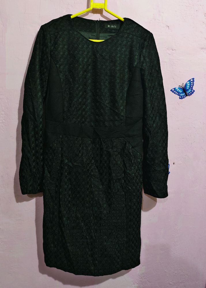 New Black Midi Net Dress For Women