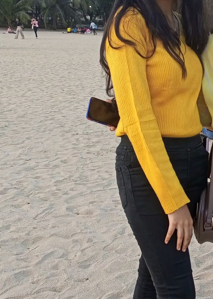 Yellow Sweater Top