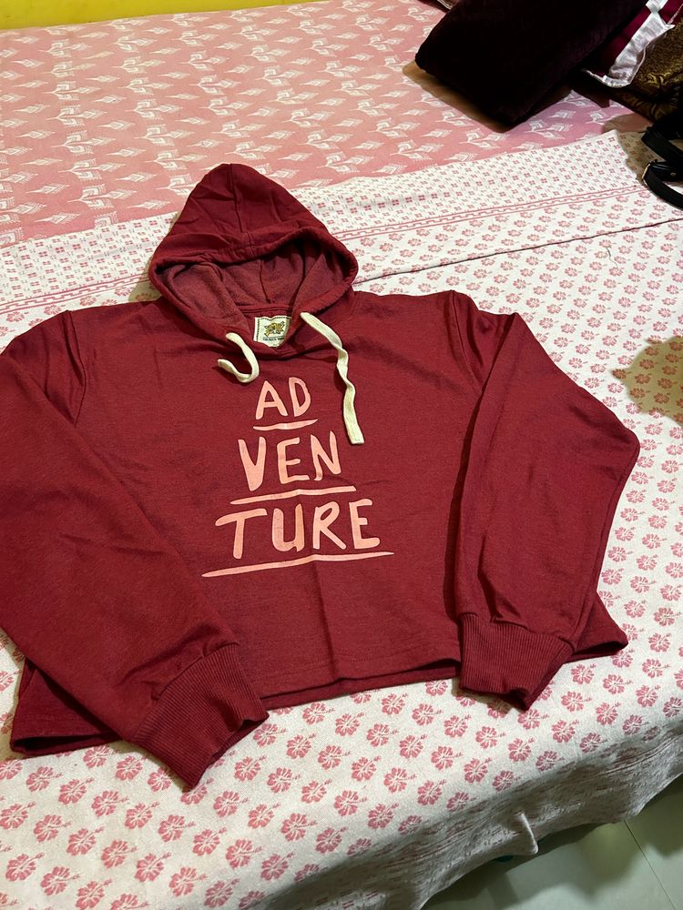 Campus Sutra Women Hooded Sweatshirt Size XL