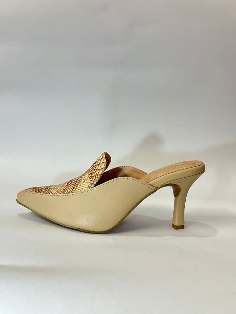 Beige Pointed Heels