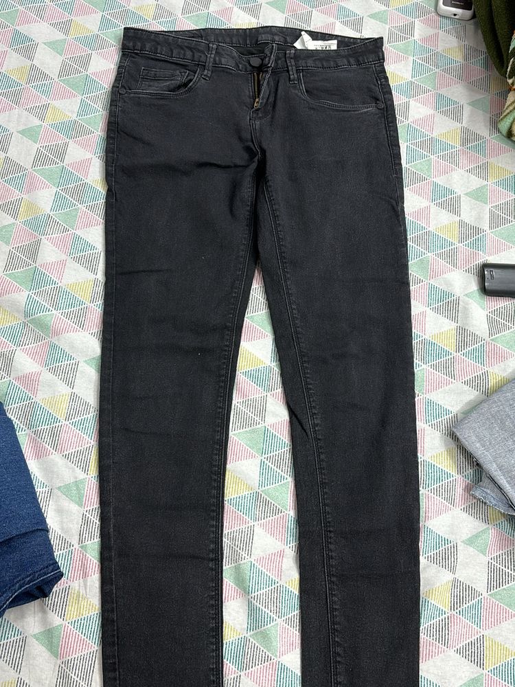 Charcoal Slim Fit Casual Wear Jeans - Here & Now