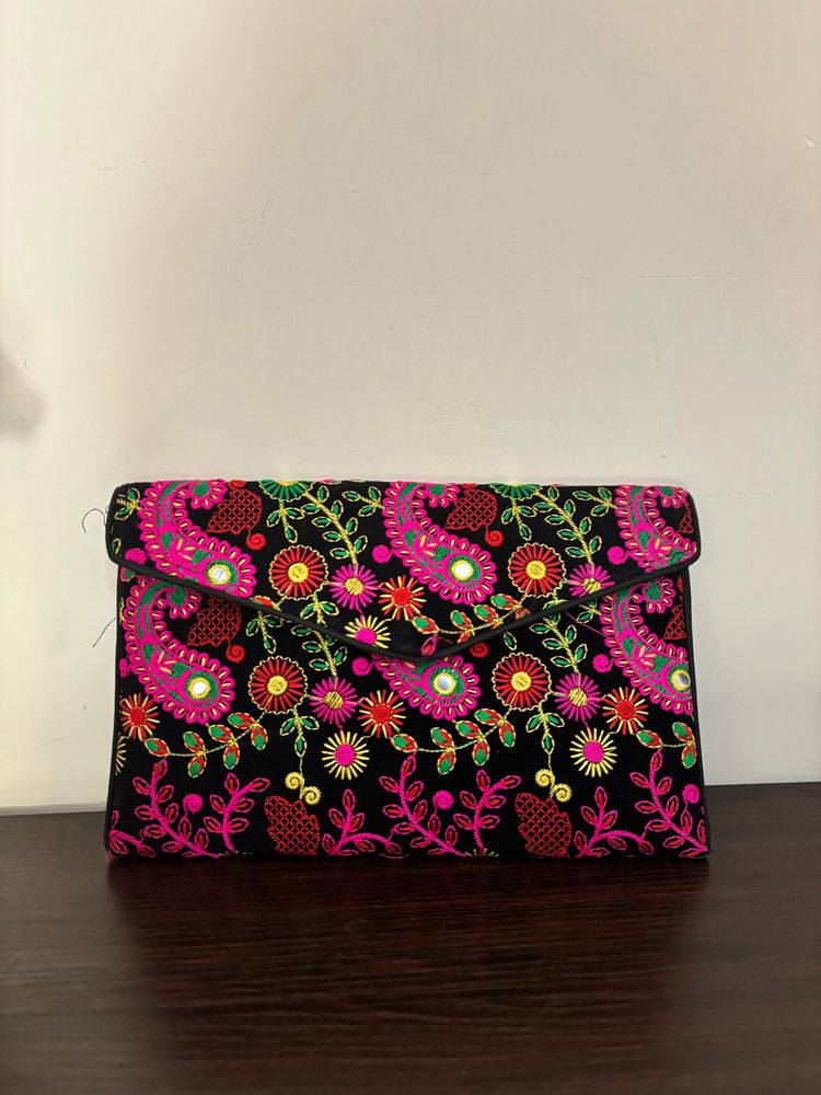 Hand embroidered Clutch