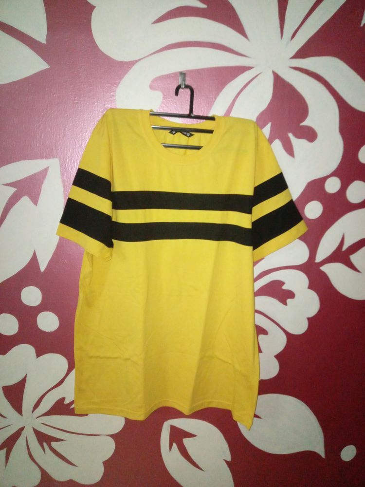 Yellow Xxl 44 Size Tshirt For Men