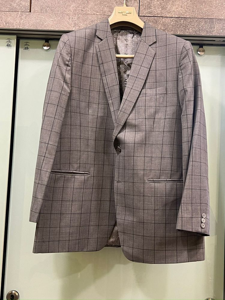 Grey Checks Blazer Wid Pant