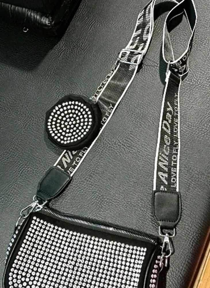 Rhinestone sling Bag You Can Use This As a Handbag