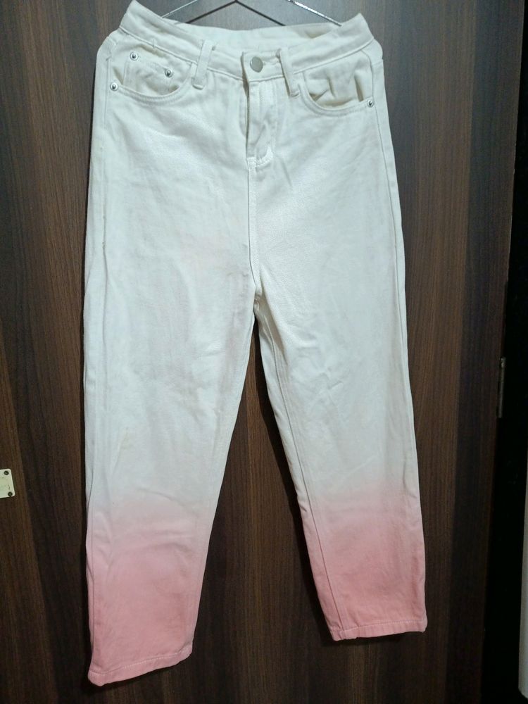 Pink 🩷 Tie Dye Baggy Jeans For Girls