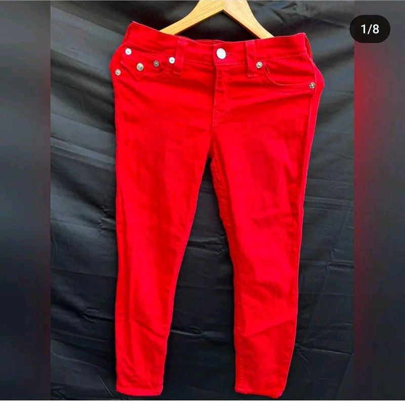 True religion red jeans