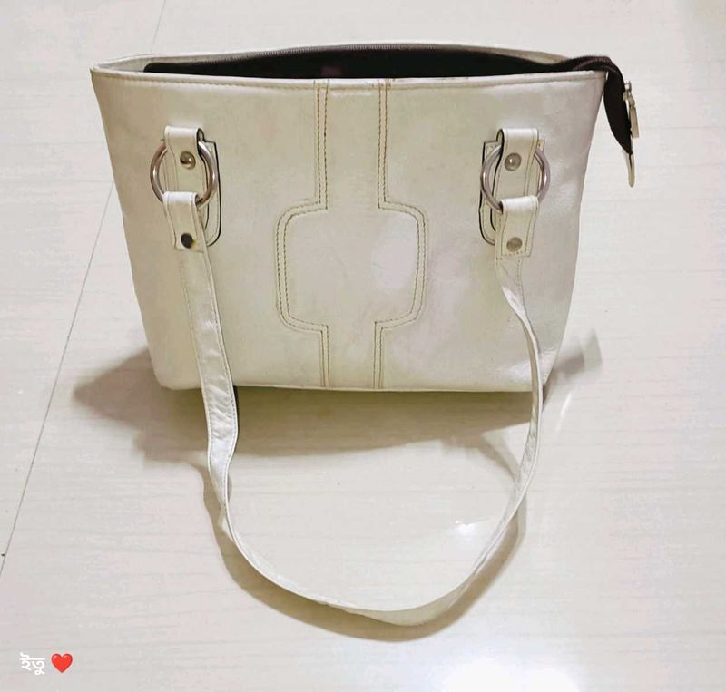 Genuine leather hand bag