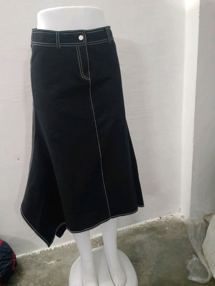 Denim Long Skirt