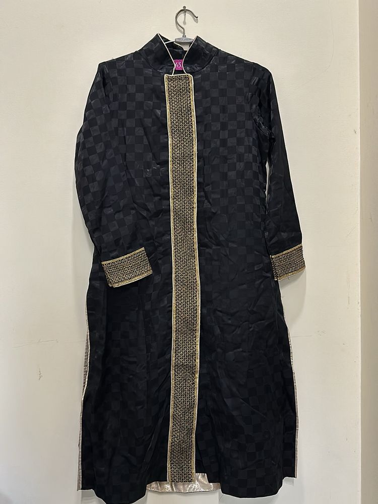 BLACK SHERWANI kurta - For Women