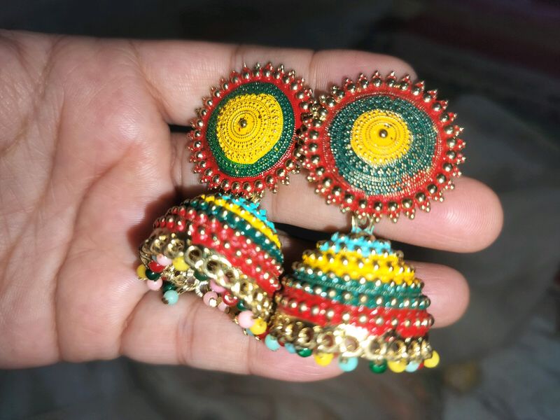 Multi Colour Earings