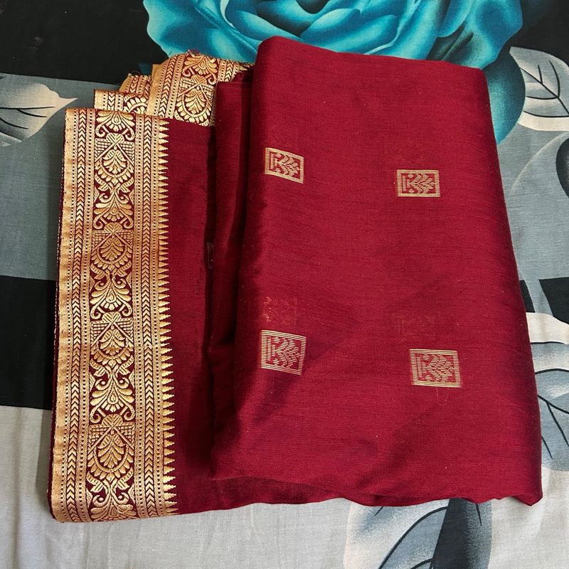 Maroon Saree